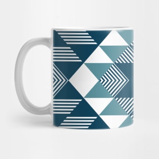 Blue Geometric Nordic Pattern Mug